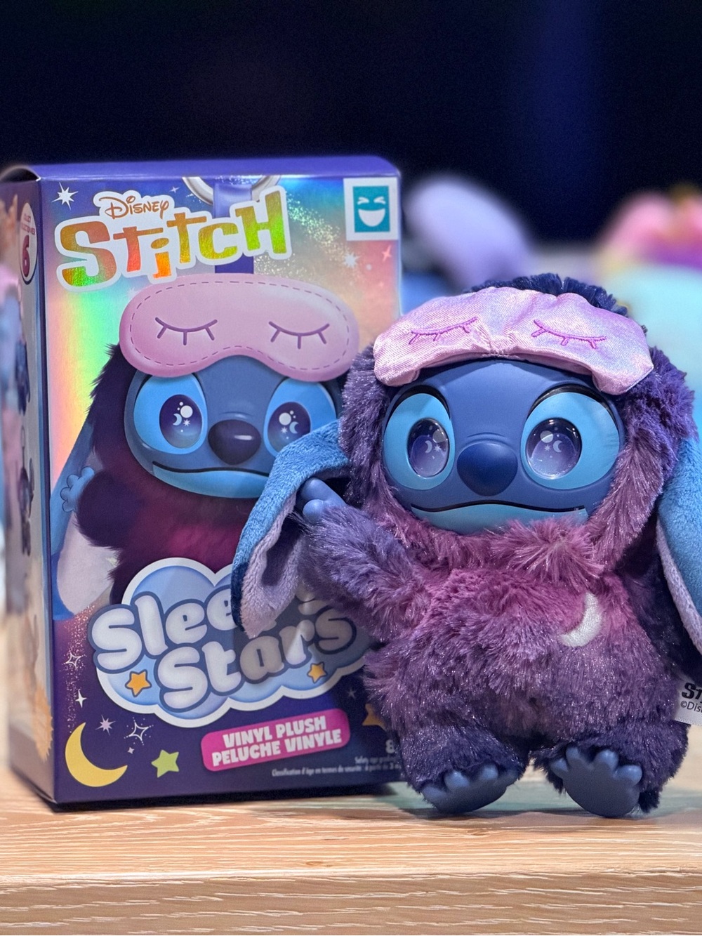 Disney Stitch Sleepy Star Plush Bag Charm Key Charm: Stitch with sleep eye mask